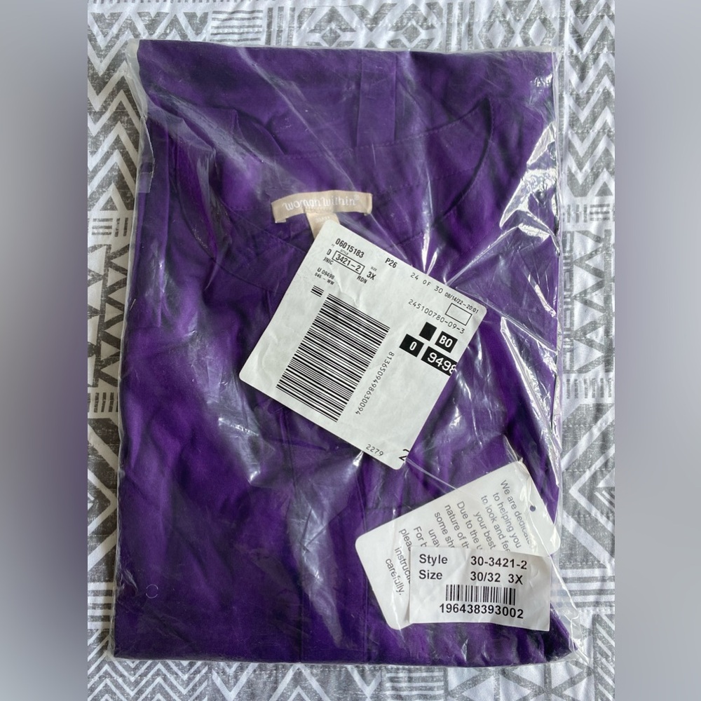 Women’s Within NWT Purple Tunic - plus size 3X - Picture 2 of 9